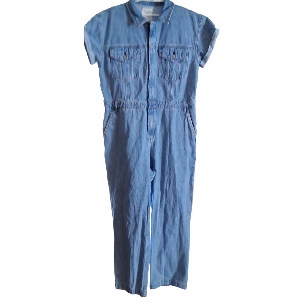 Abercrombie & Fitch  denim jumpsuit womens XL one piece coverall blue